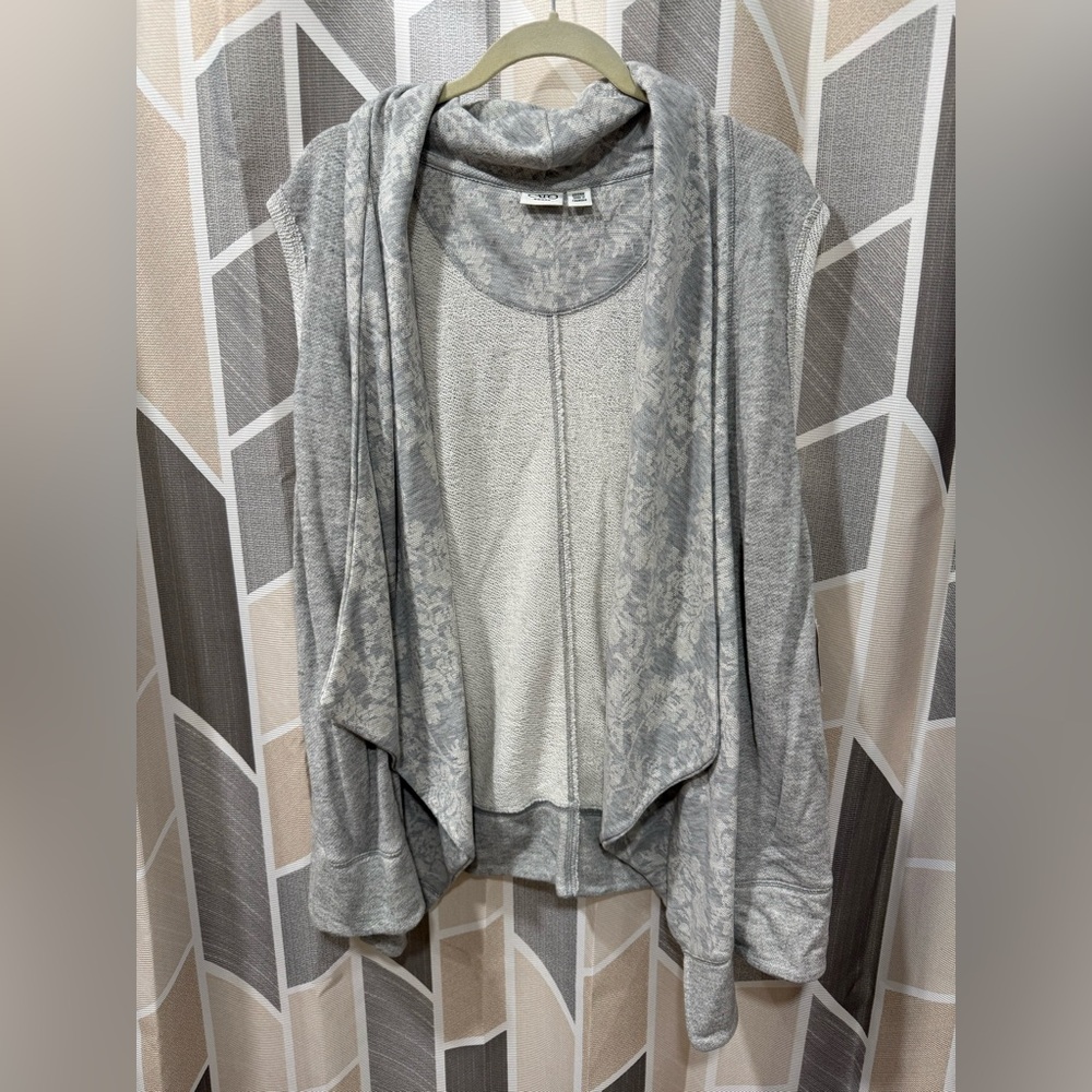 Cato Light Gray Patterned Sweater Vest
